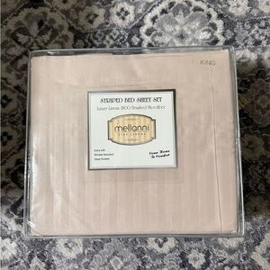 Mellanni Striped Bed Sheet Set - King Size
